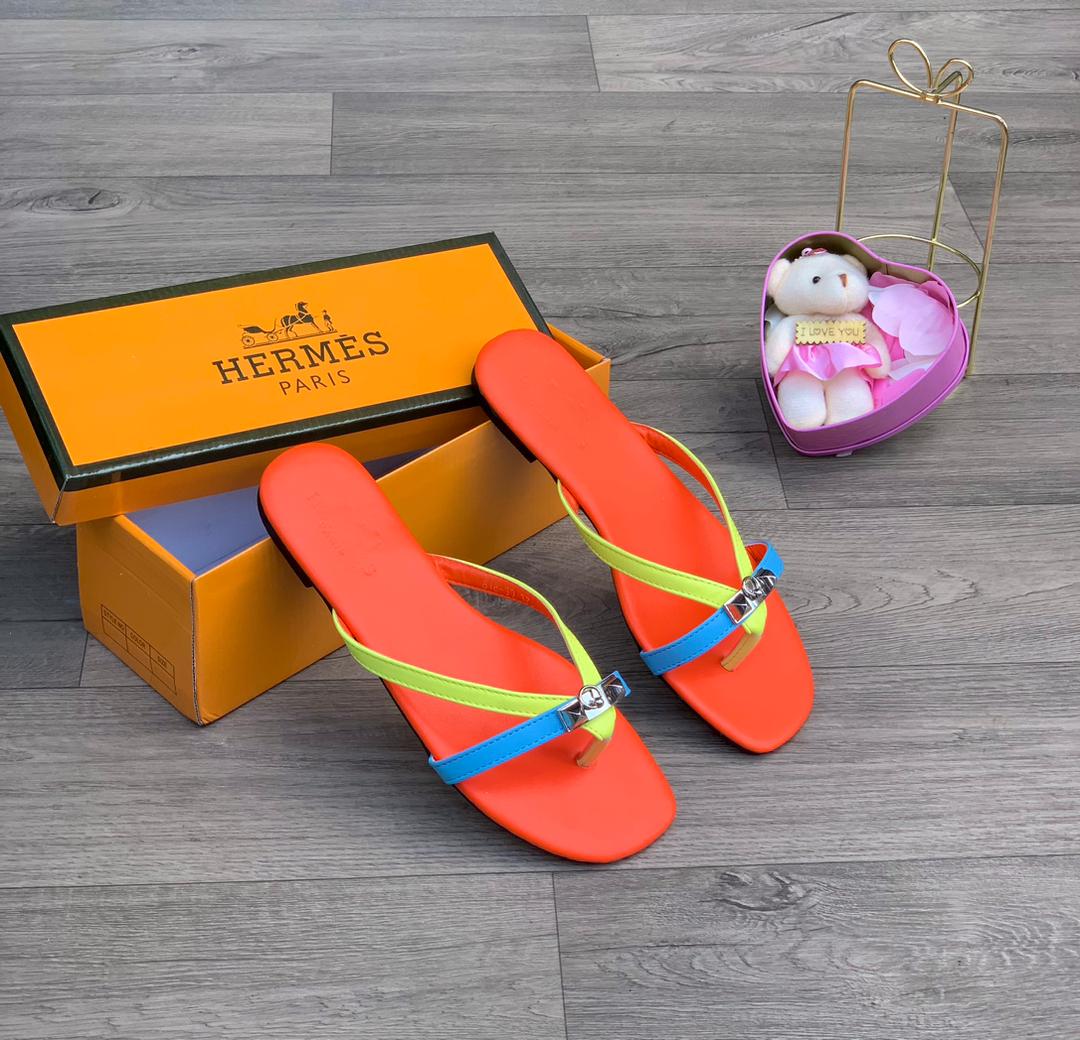 Multi colored Hermes  Slippers
