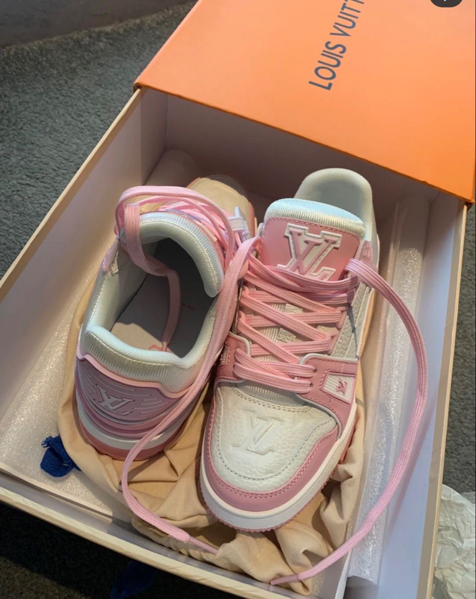 Pink Lv Luxury Sneakers