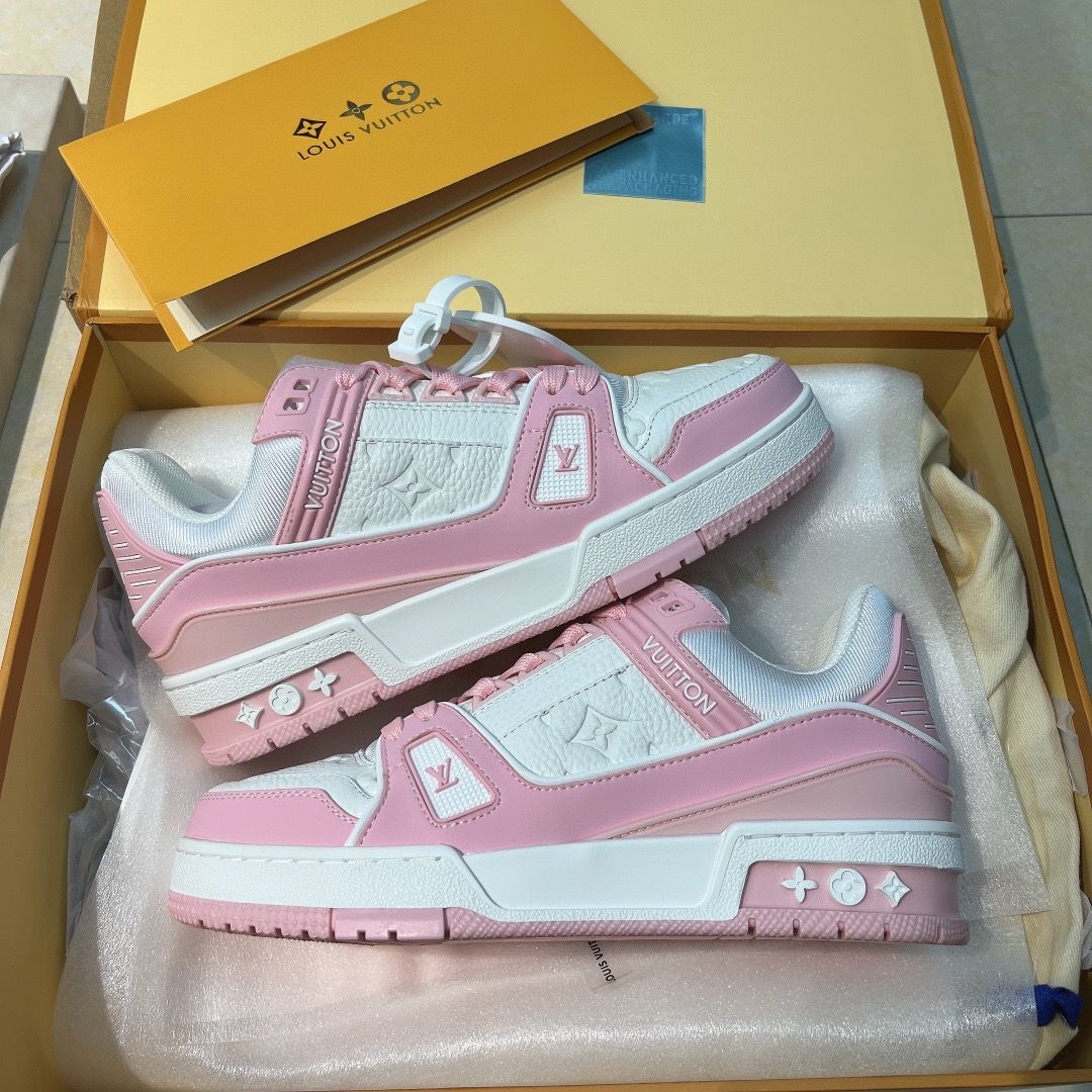 Pink Lv Luxury Sneakers