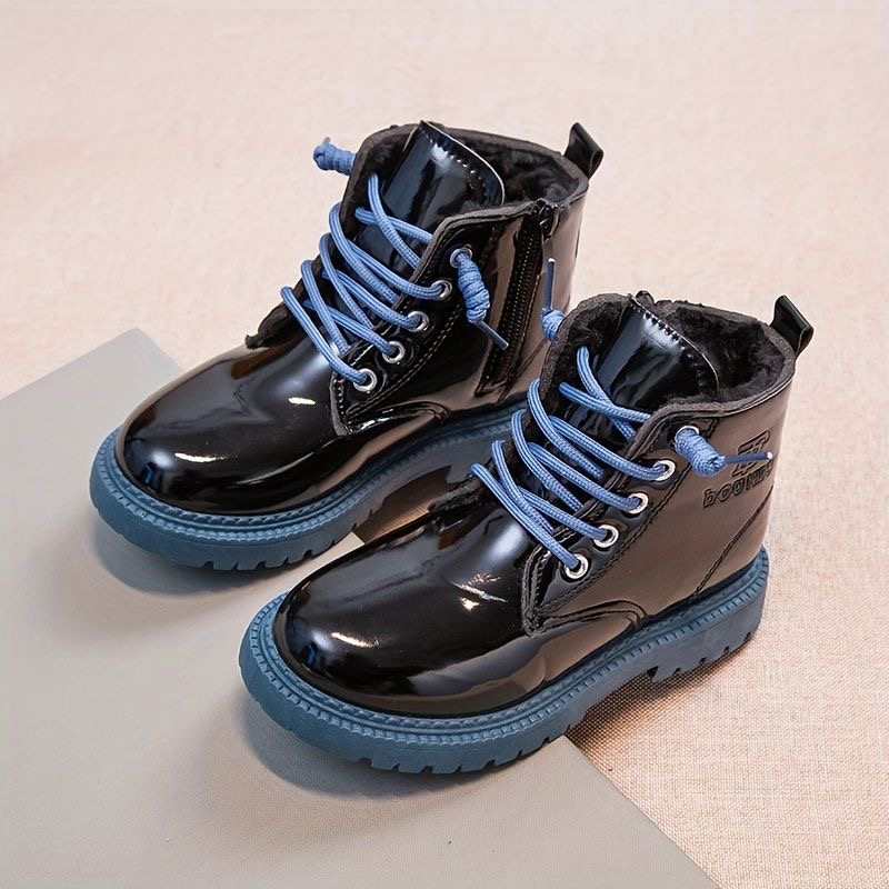 Children leather blue sole .