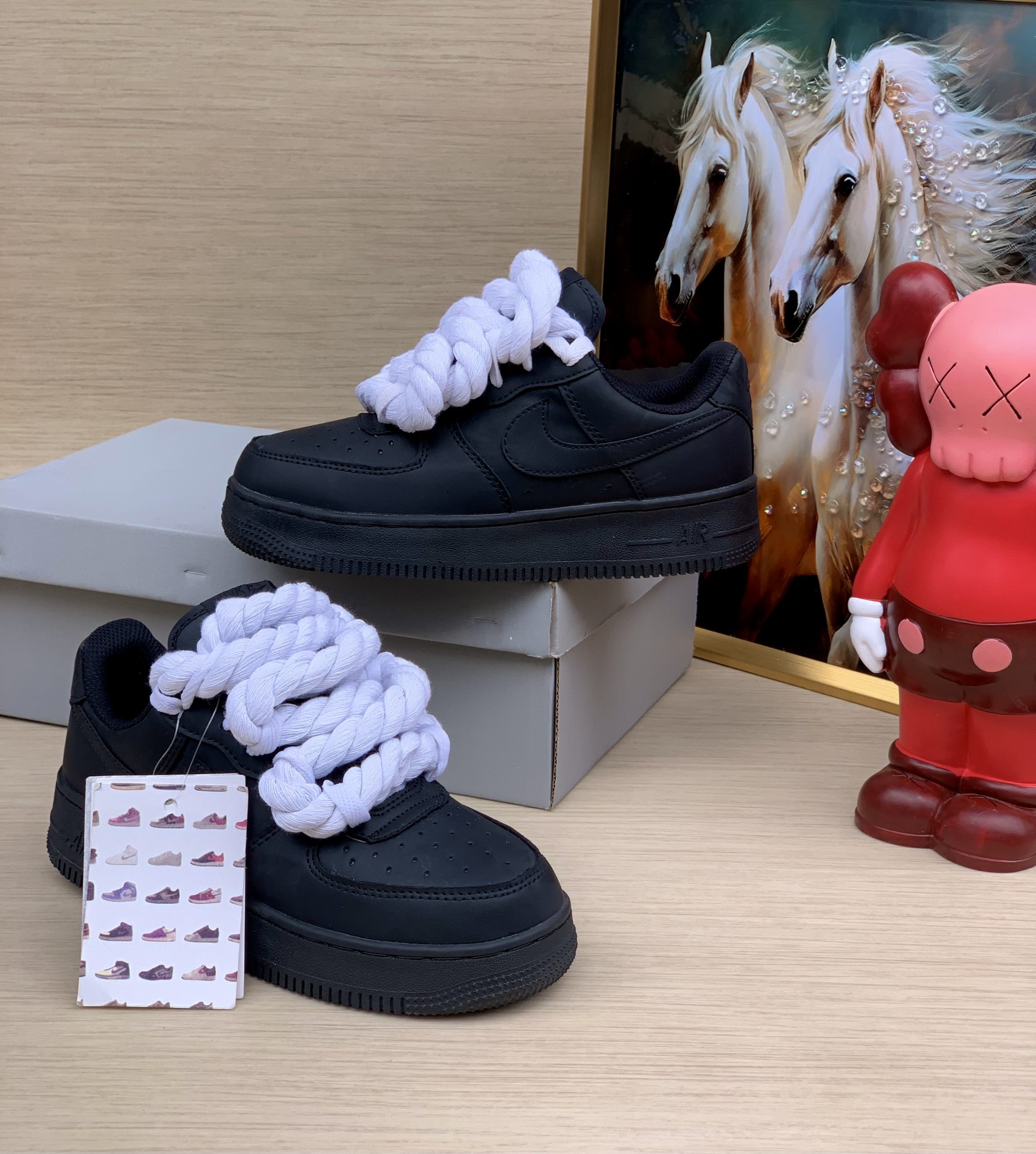 Black AF 1 Chunky Sneaker(Premium)