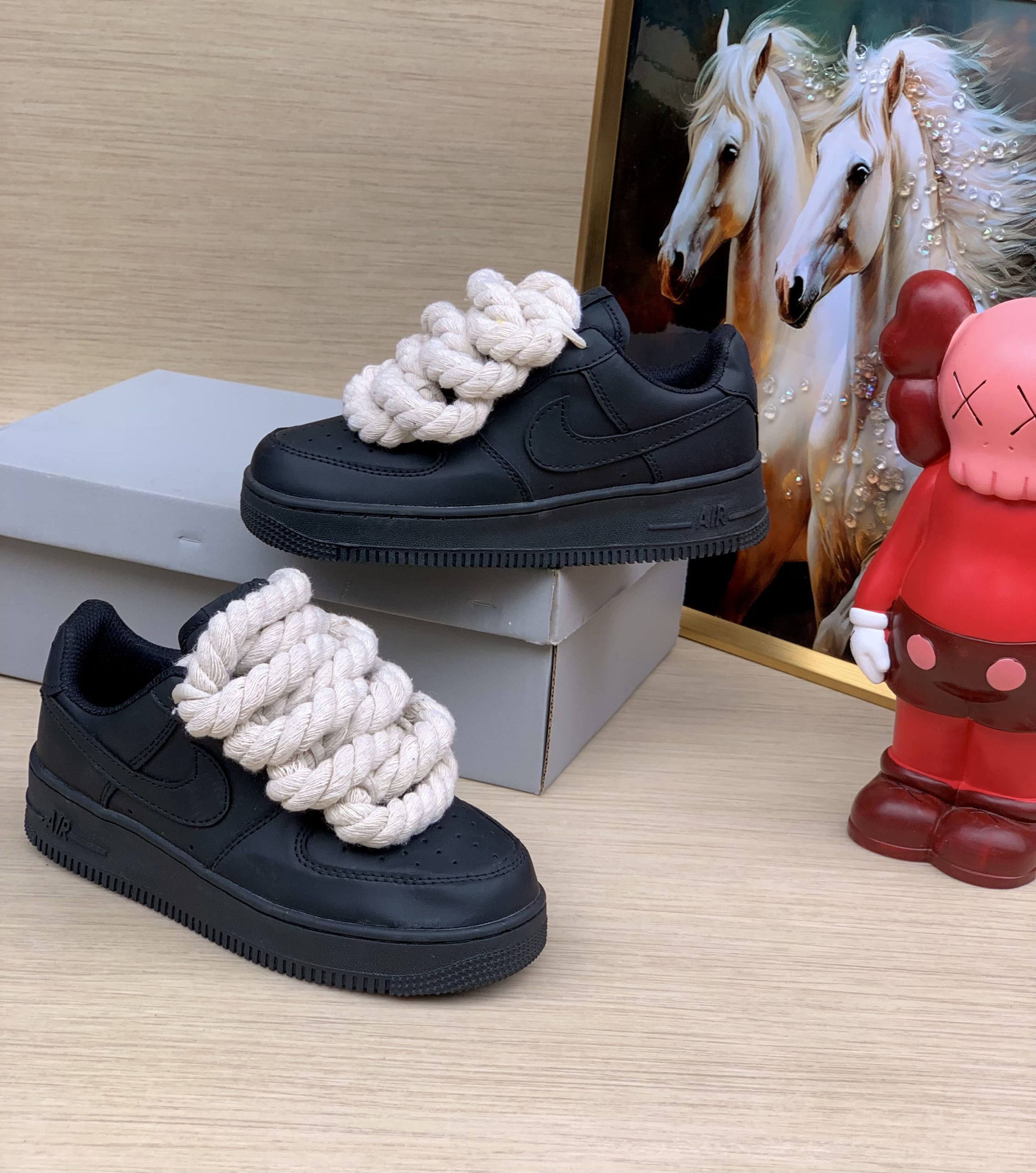 Black AF 1 Chunky Sneaker(Premium)