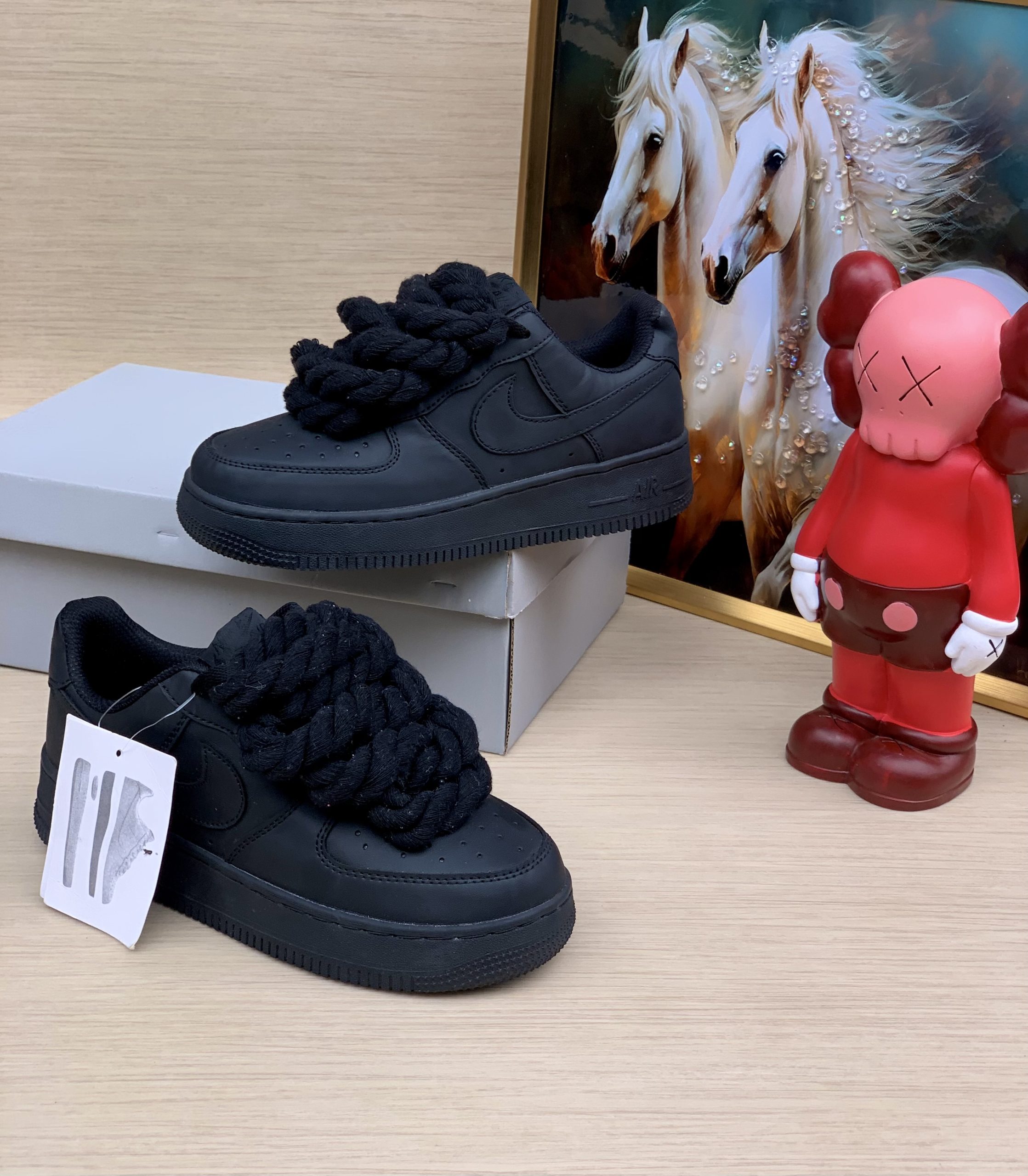 Black AF 1 Chunky Sneaker(Premium)