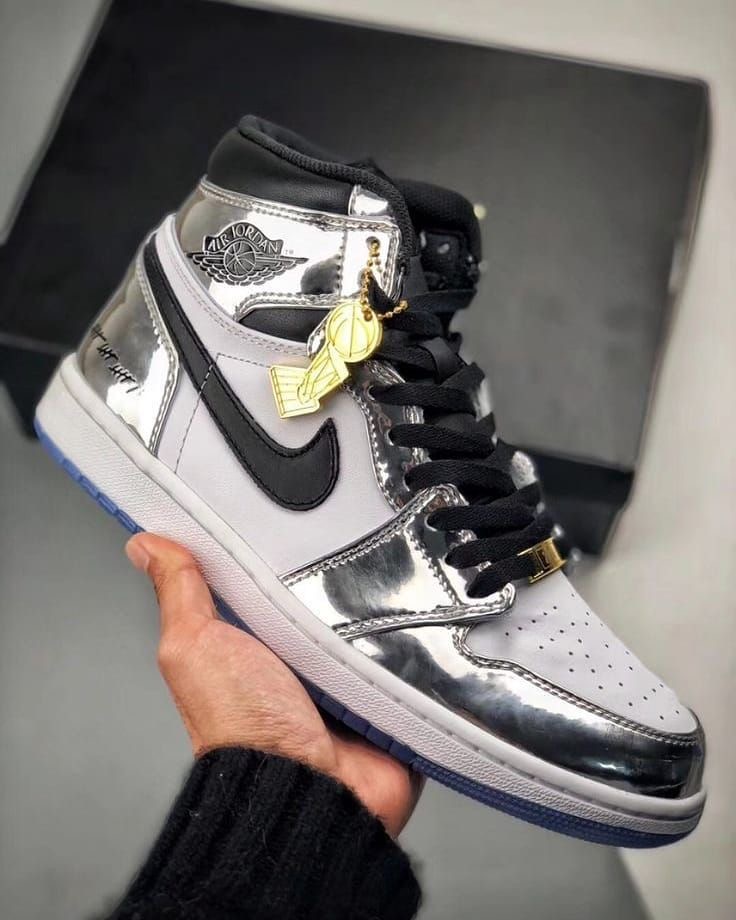 Sliver Hightop Jordan (Premium )