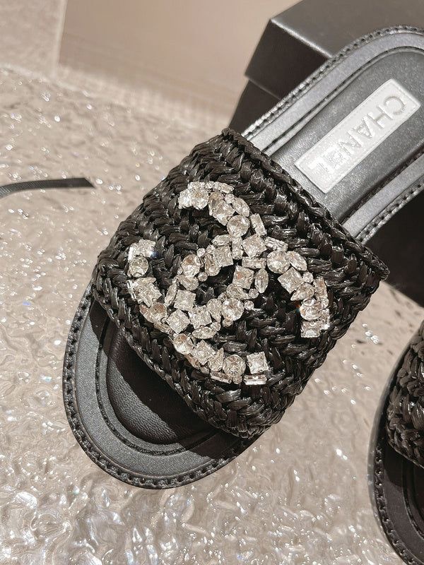 Chanel matted Diamond Slippers