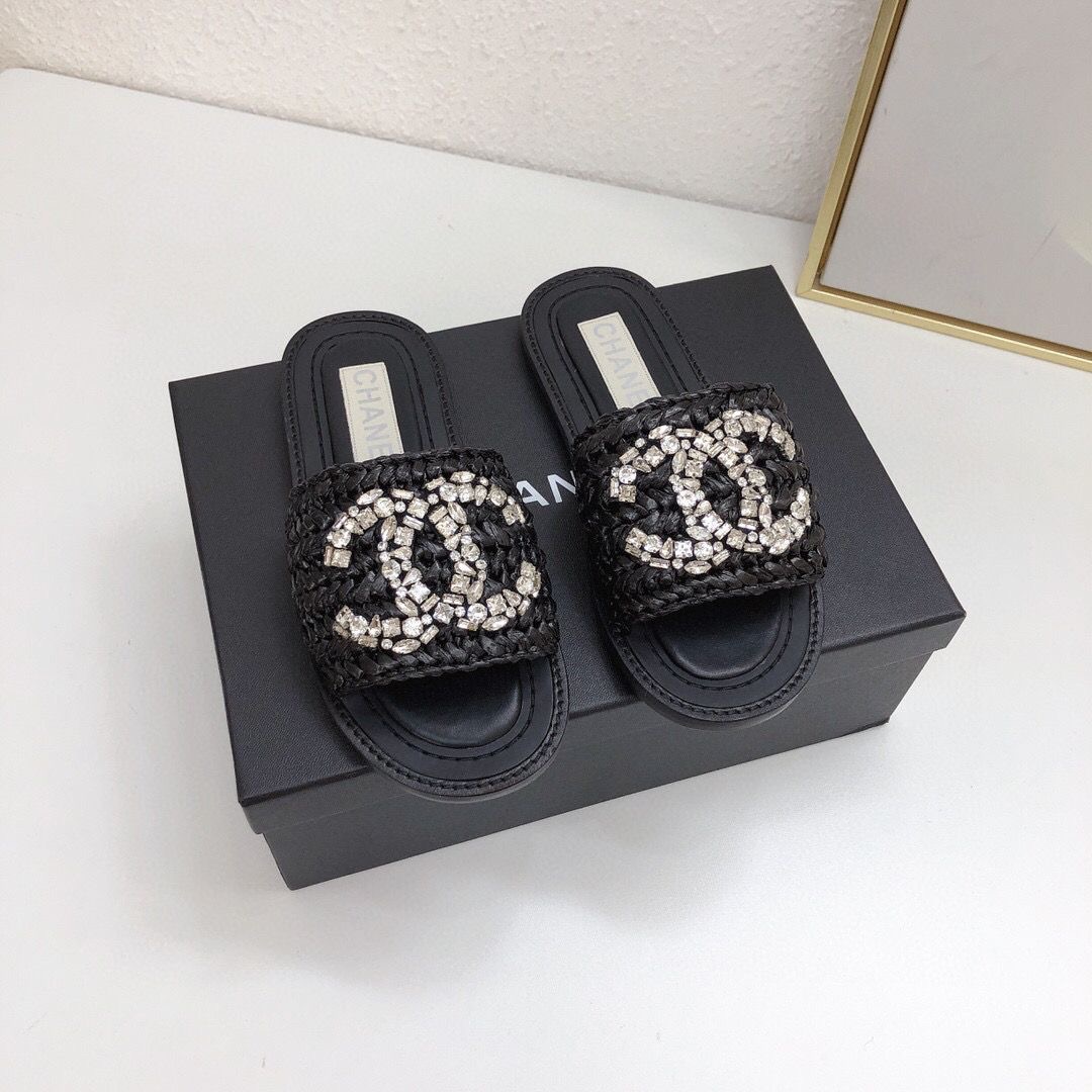 Chanel matted Diamond Slippers