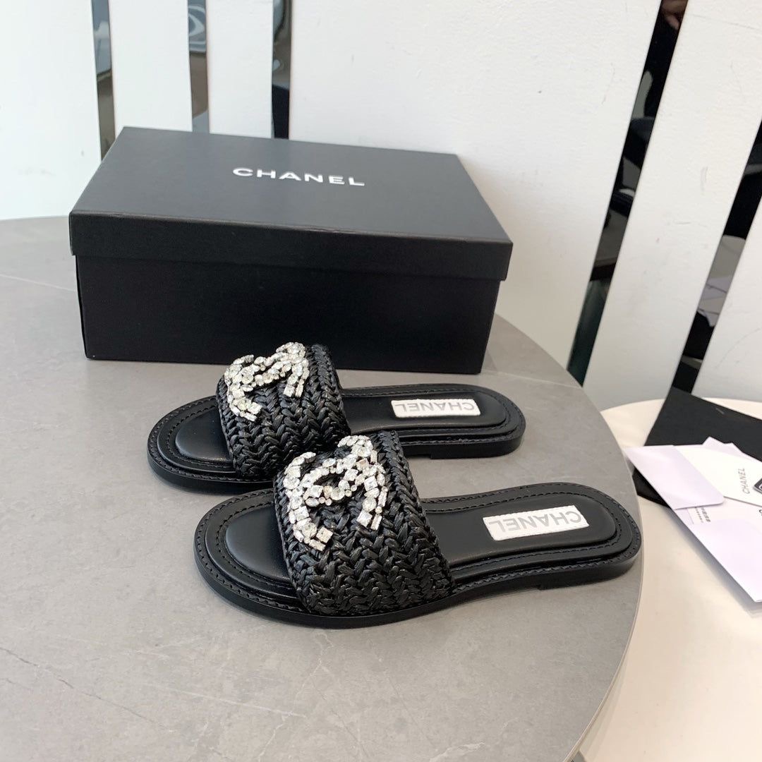 Chanel matted Diamond Slippers