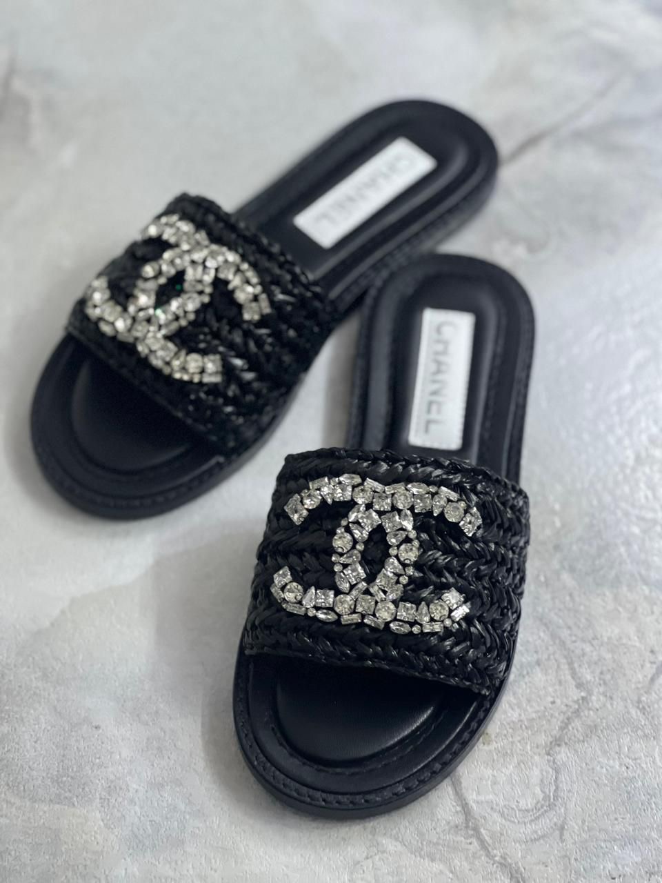 Chanel matted Diamond Slippers