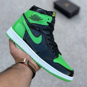 Premuim Quality Green and Black Hightop Jordan
