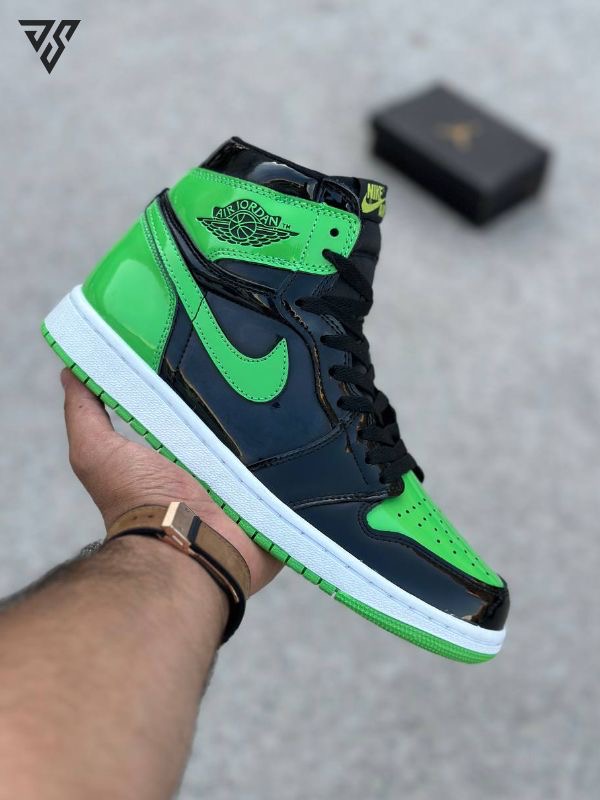 Premuim Quality Green and Black Hightop Jordan