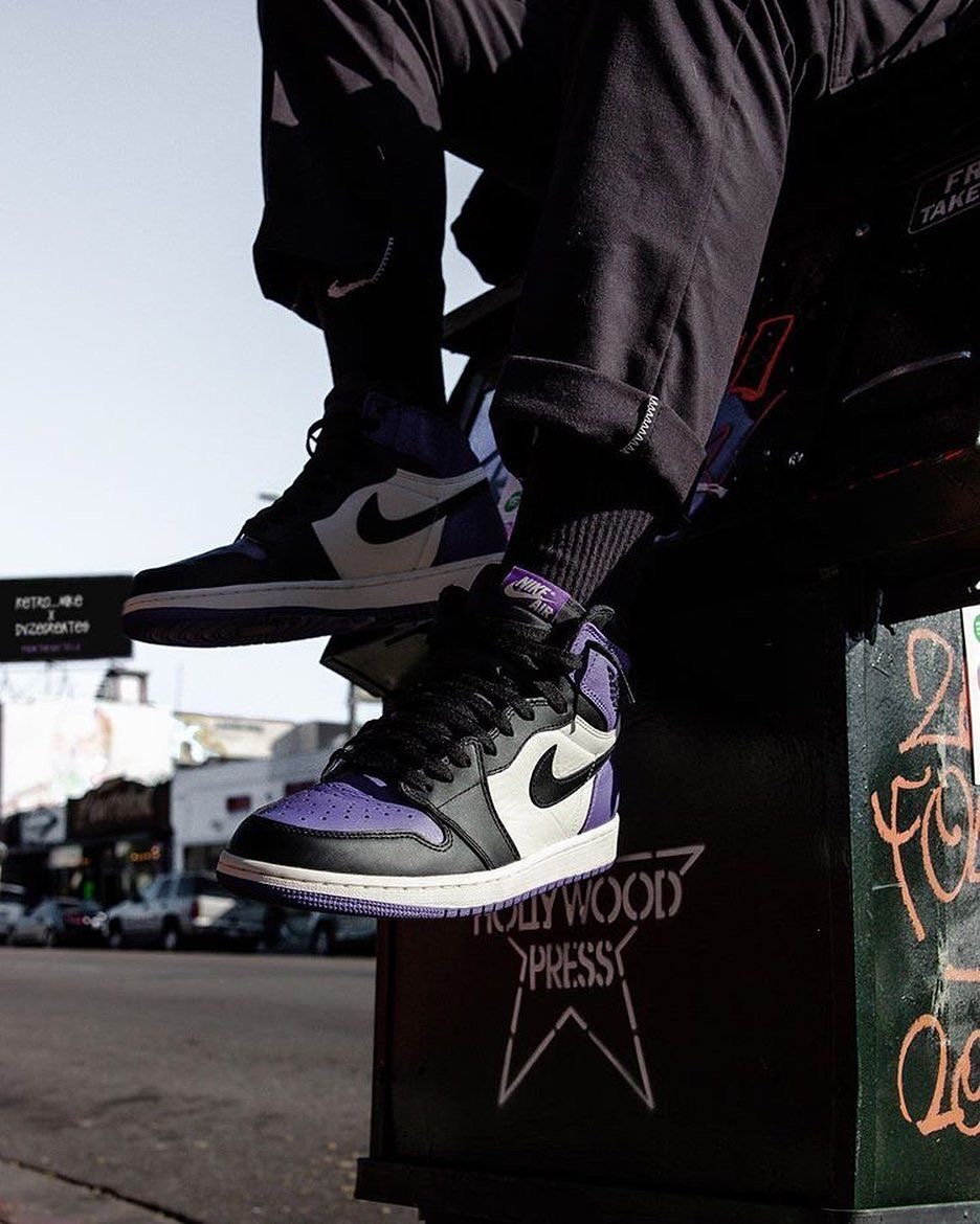 Premium Quality Jordan Hightop purple OG  Court