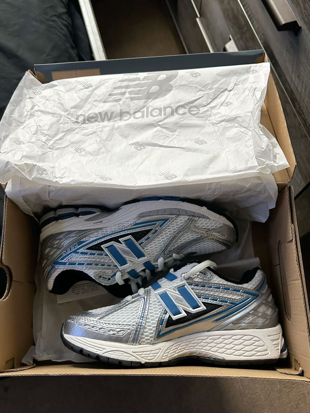 NB 1906 WHITE AND BLUE ( Premium Quality)