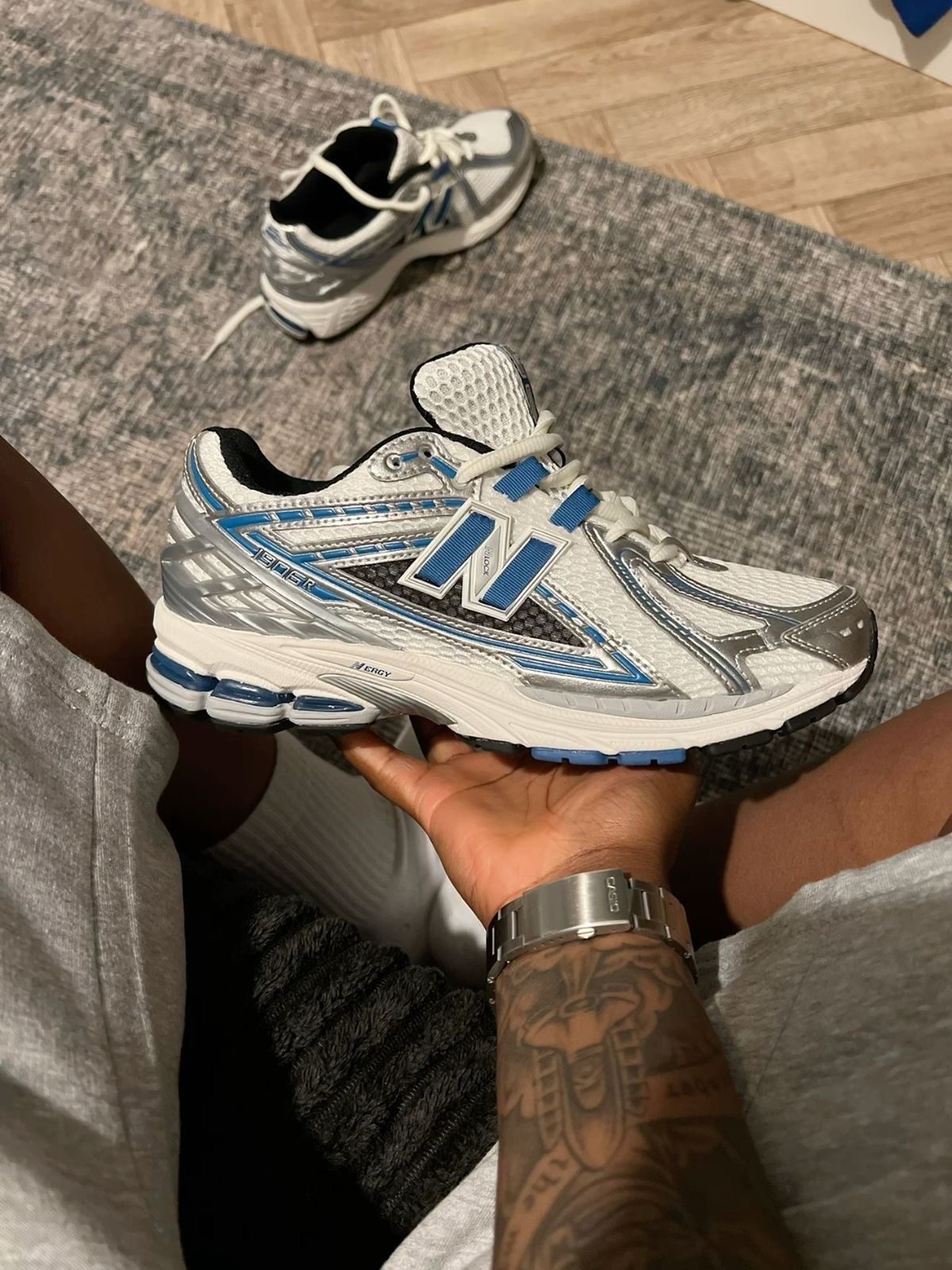 NB 1906 WHITE AND BLUE ( Premium Quality)