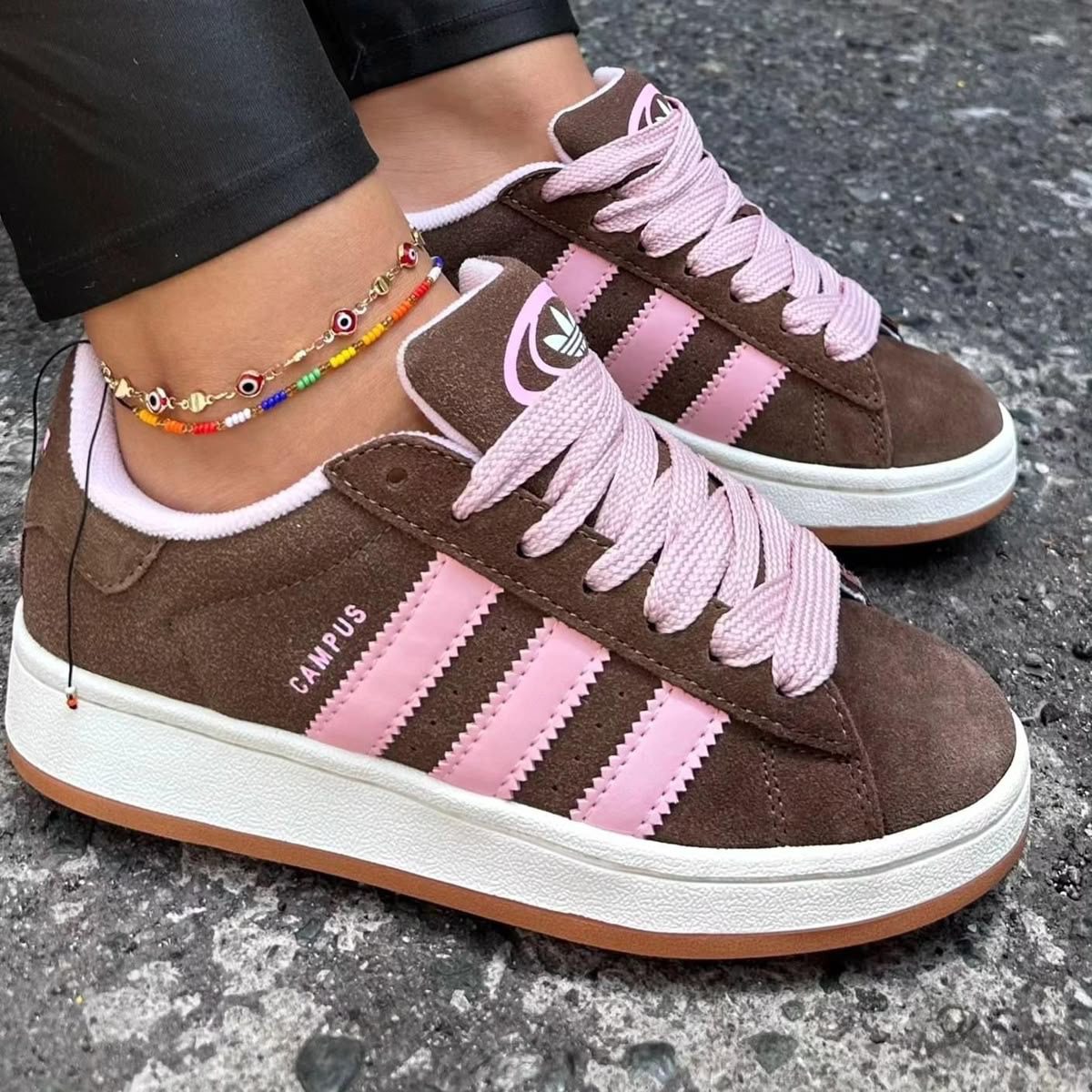 Adidas Campus Chocolate & Pink Premium Quality