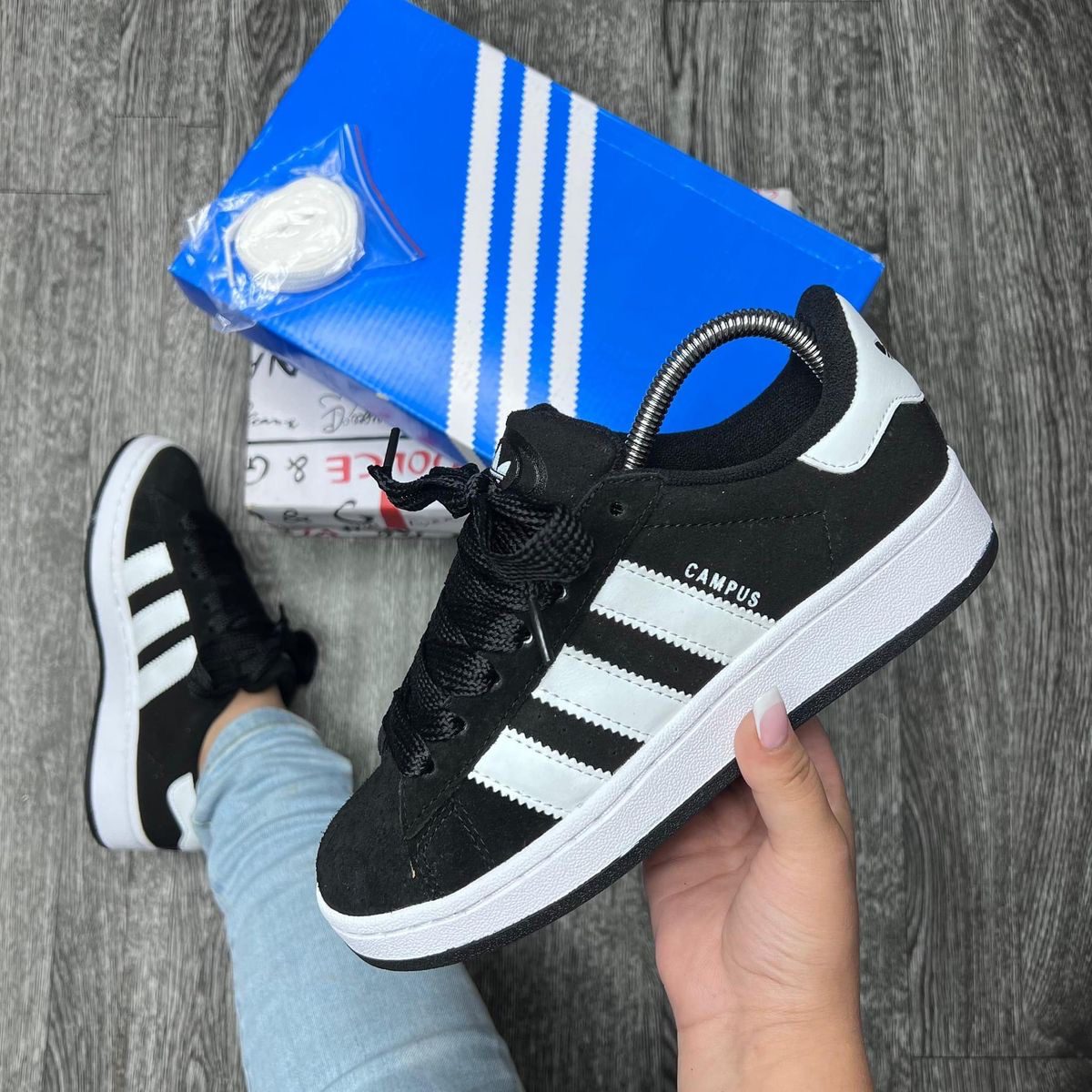 ADIDAS CAMPUS 00s White Sole ( Black flat )