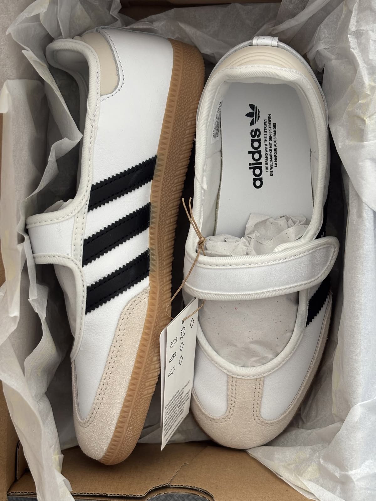 White Adidas Samba Jane Ballerina