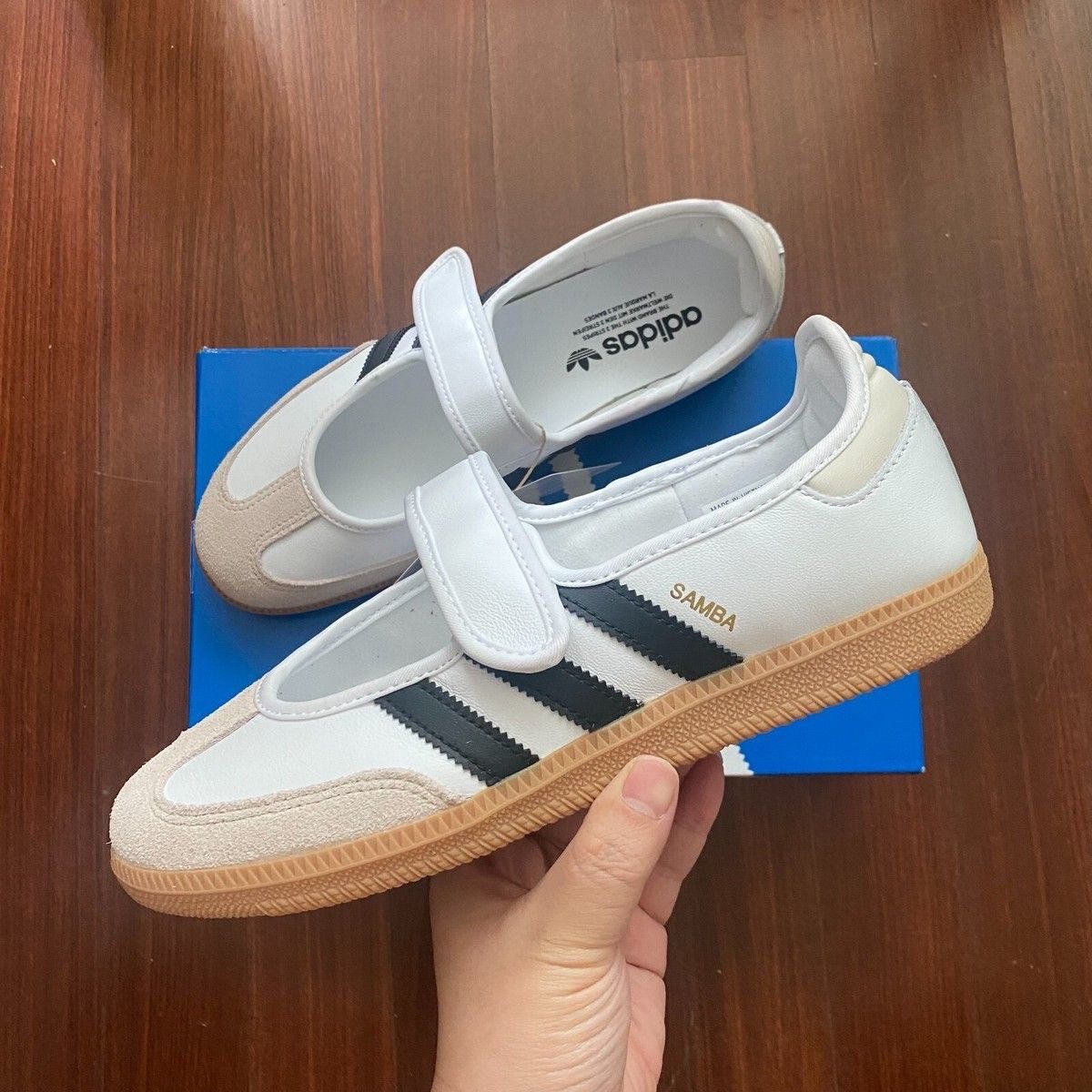 White Adidas Samba Jane Ballerina