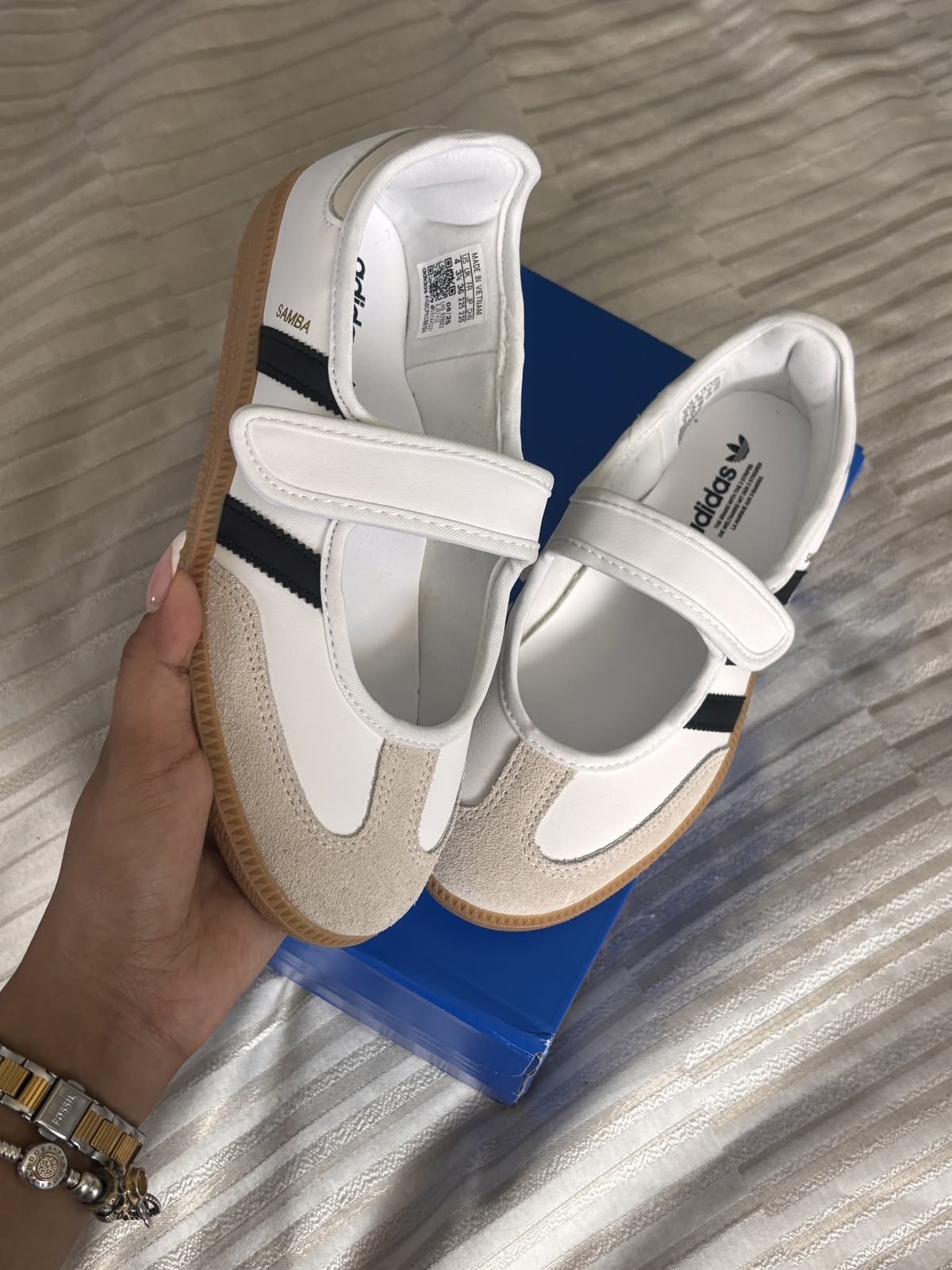 White Adidas Samba Jane Ballerina