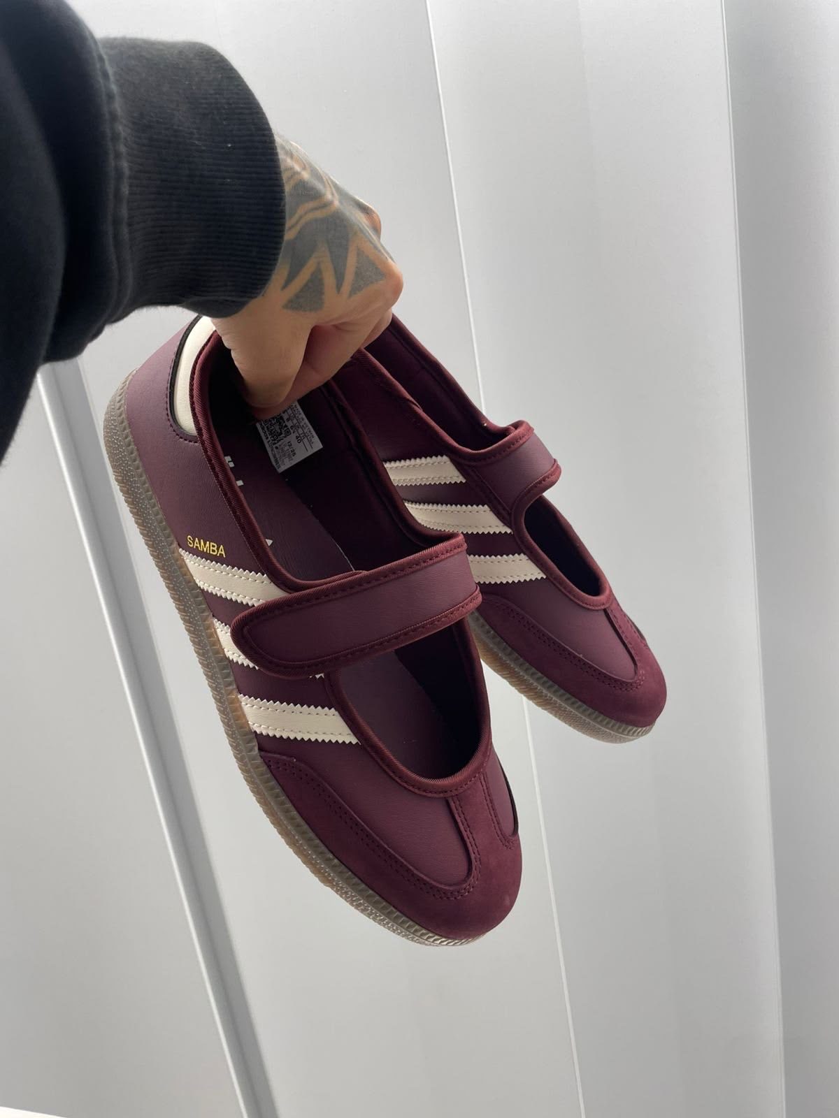 Wine Adidas Samba Mary Jane Ballerina