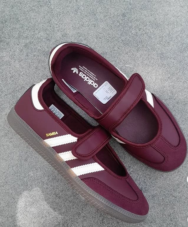 Wine Adidas Samba Mary Jane Ballerina
