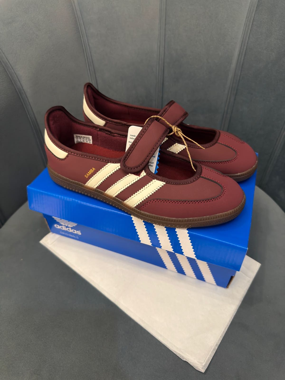 Wine Adidas Samba Mary Jane Ballerina