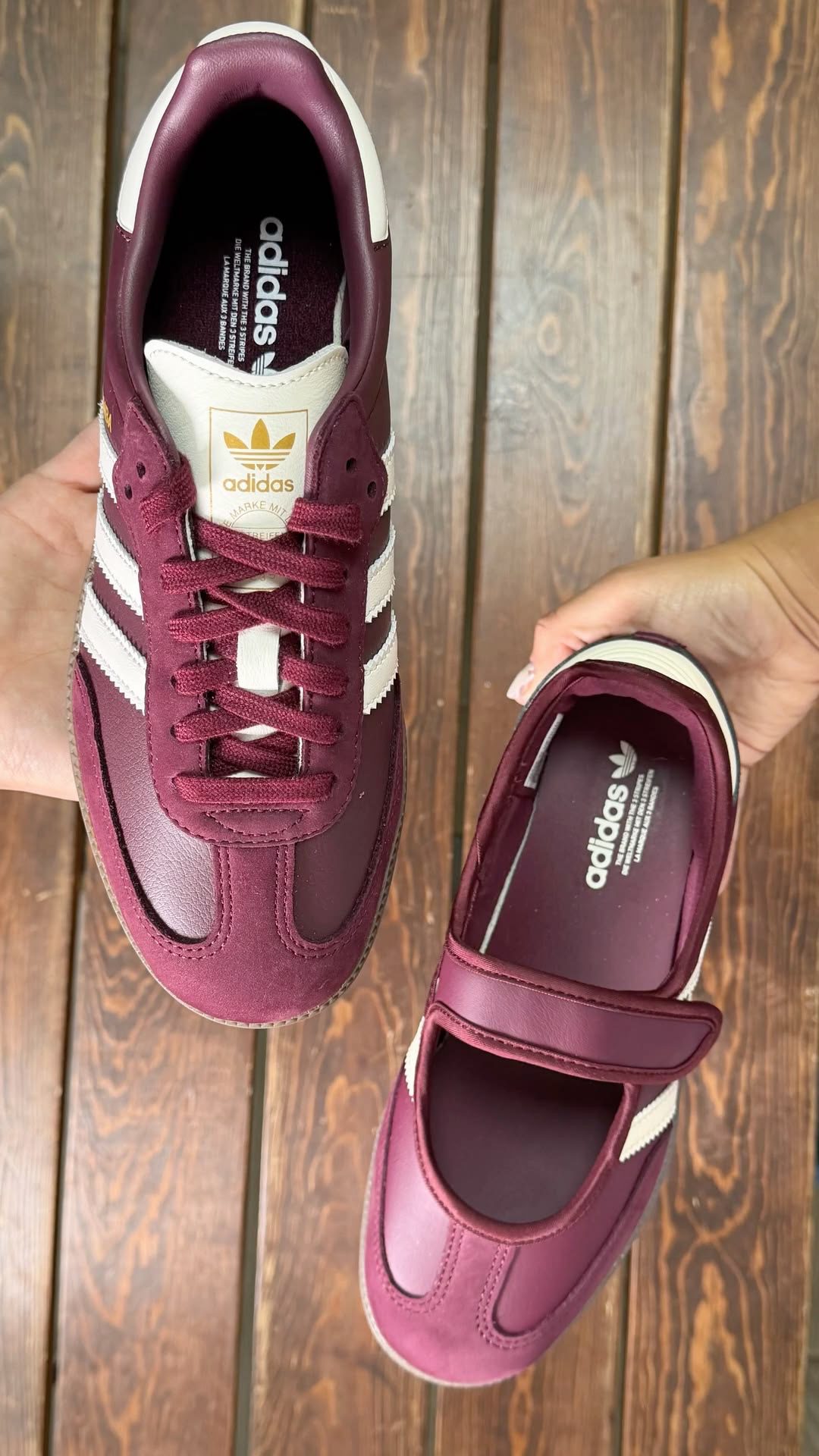 Wine Adidas Samba Mary Jane Ballerina