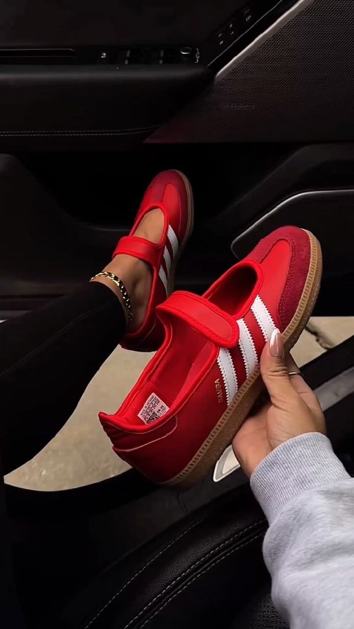 Red Adidas Samba Mary Jane Premium