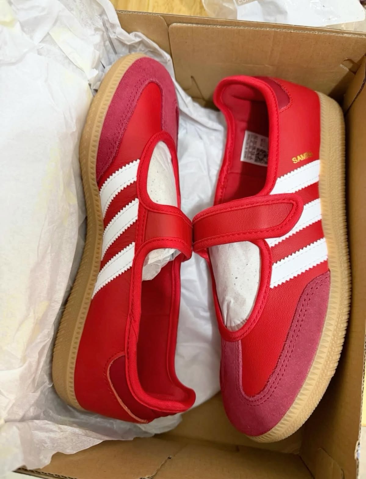 Red Adidas Samba Mary Jane Premium