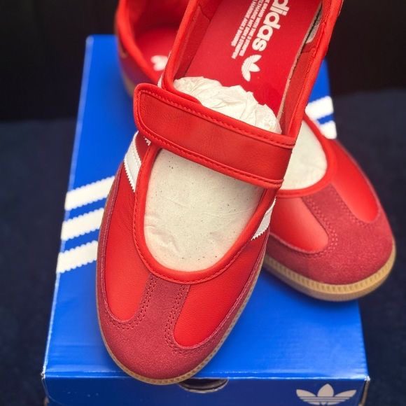 Red Adidas Samba Mary Jane Premium