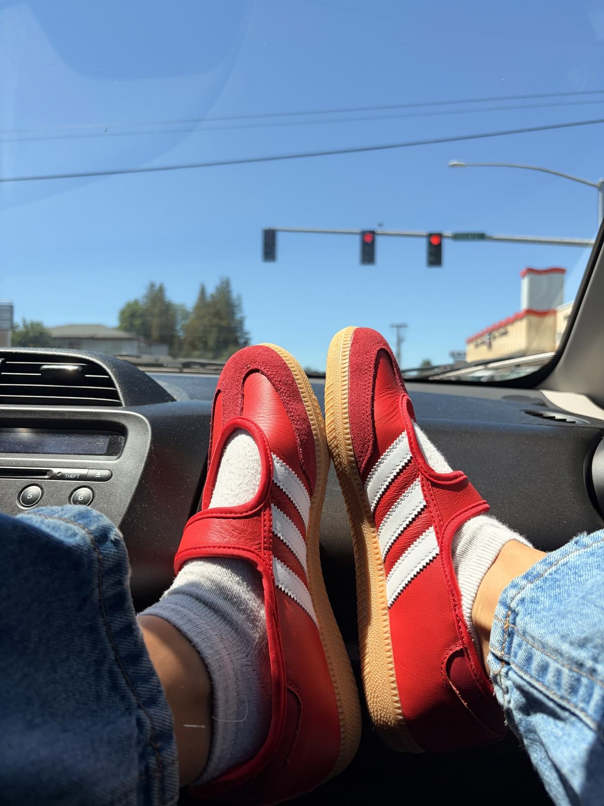 Red Adidas Samba Mary Jane Premium