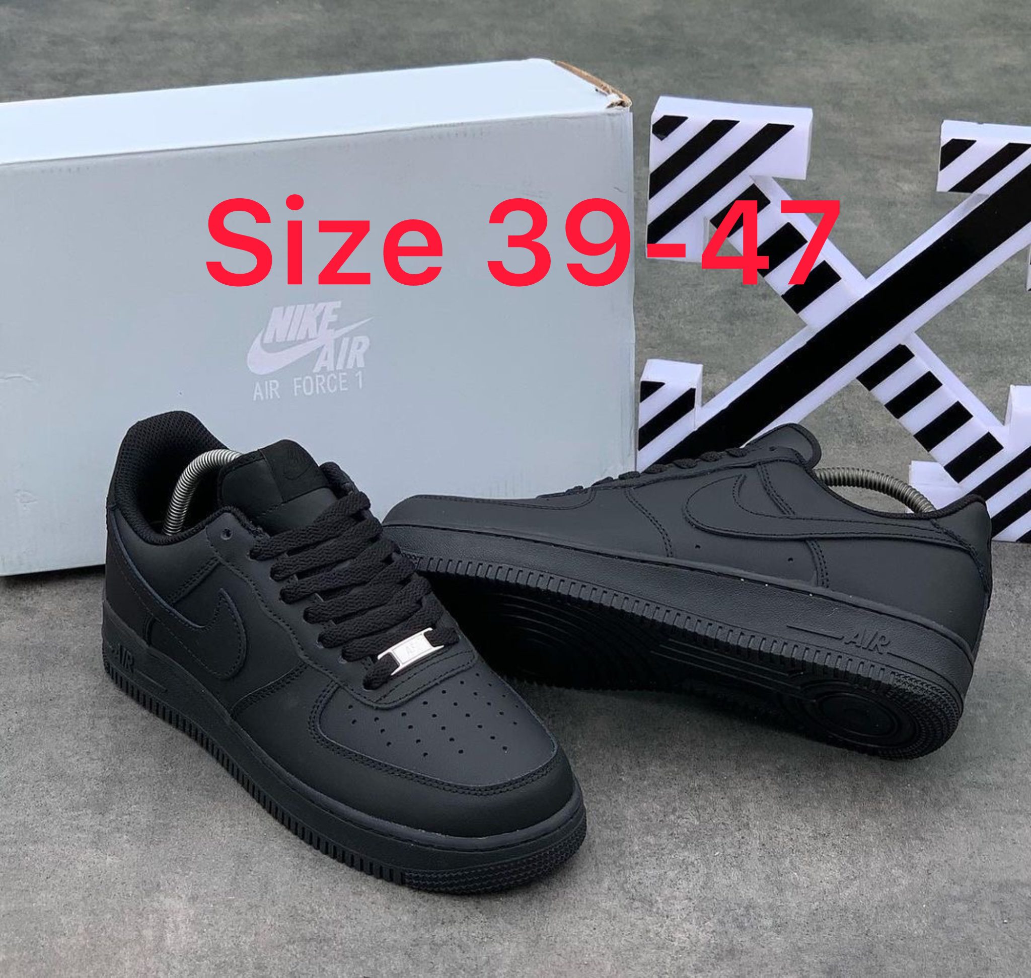 BLACK ALL SIZE AF1 PREMIUM QUALITY