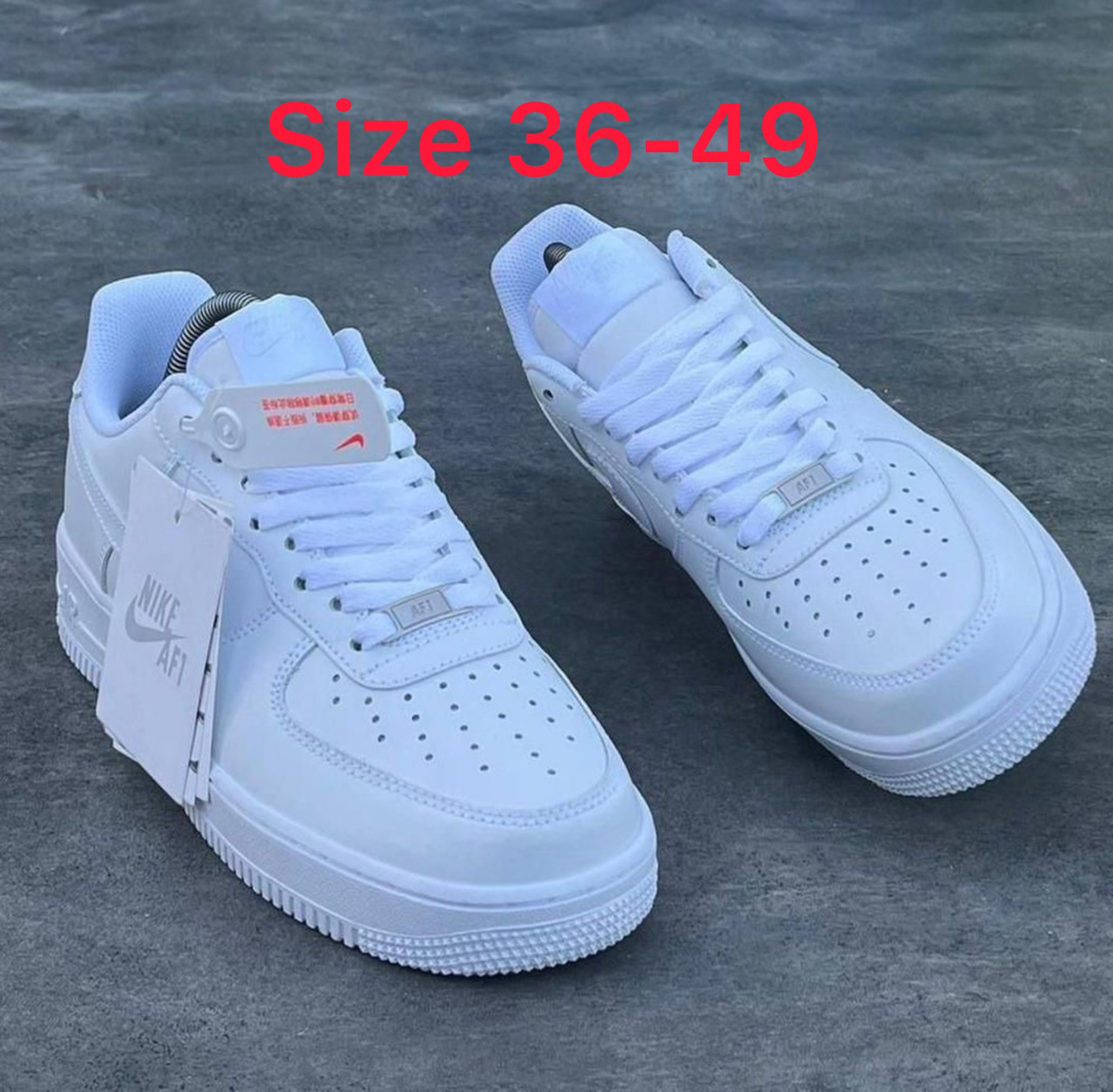 WHITE ALL SIZE AF1  PREMIUM QUALITY