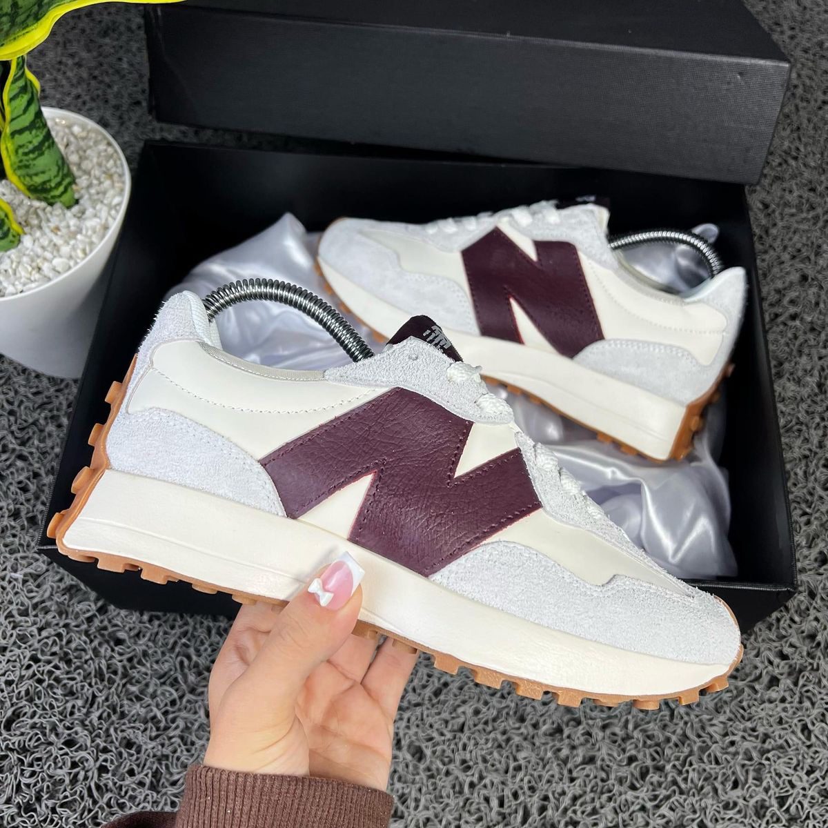 NB 327 Moonbeam Burgundy
